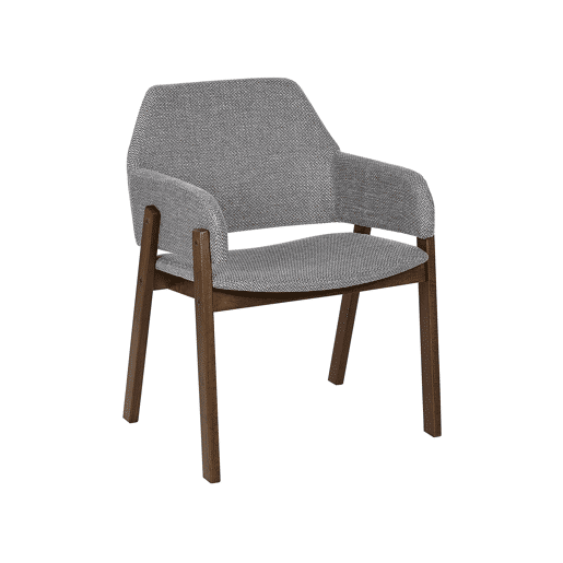 Conjunto de 2 cadeiras de jantar ALBION Cinzento