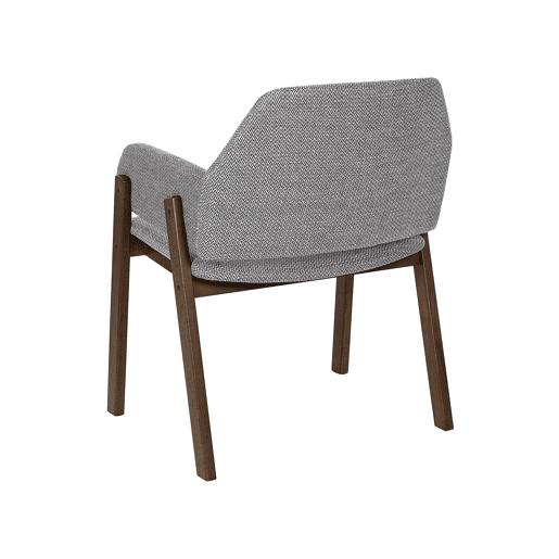 Conjunto de 2 cadeiras de jantar ALBION Cinzento
