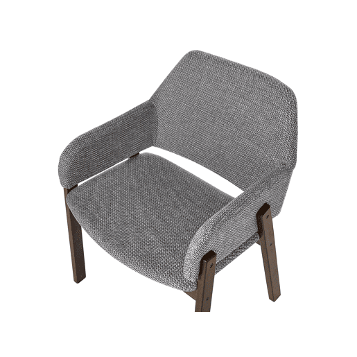 Conjunto de 2 cadeiras de jantar ALBION Cinzento