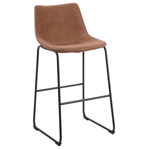 Conjunto de 2 bancos de bar FRANKS Castanho dourado