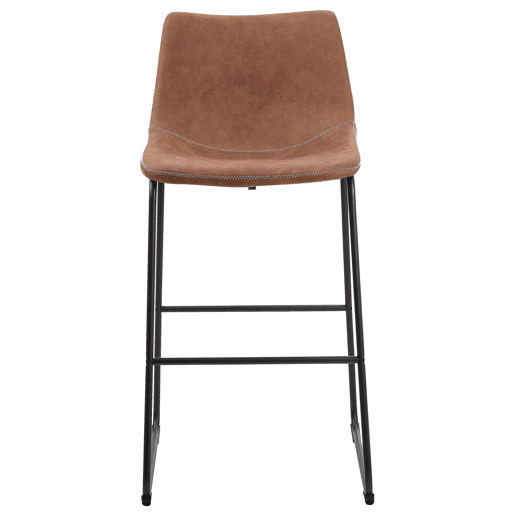 Conjunto de 2 bancos de bar FRANKS Castanho dourado