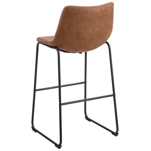 Conjunto de 2 bancos de bar FRANKS Castanho dourado