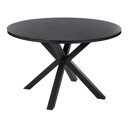 Mesa de refeição de jardim MALETTO 120 cm 120 cm Vidro Preto