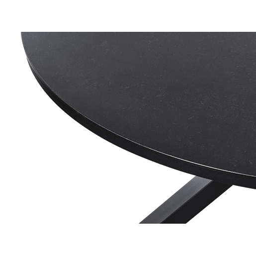 Mesa de refeição de jardim MALETTO 120 cm 120 cm Vidro Preto
