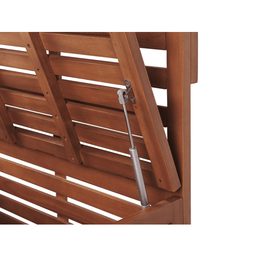 Banco de jardim com painel de parede MATINO Madeira de acácia 80 cm 40 cm Castanho