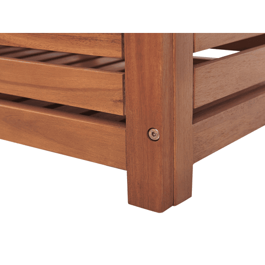 Banco de jardim com painel de parede MATINO Madeira de acácia 80 cm 40 cm Castanho