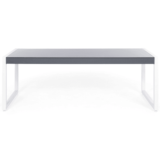 Mesa de refeição de jardim BACOLI 210 cm 90 cm Vidro Branco creme