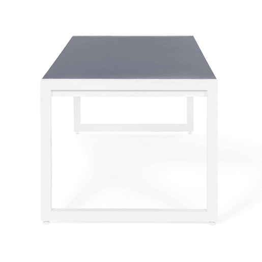 Mesa de refeição de jardim BACOLI 210 cm 90 cm Vidro Branco creme