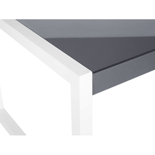 Mesa de refeição de jardim BACOLI 210 cm 90 cm Vidro Branco creme