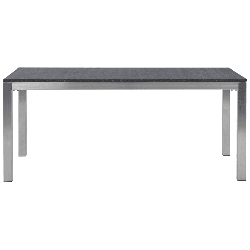 Mesa de refeição de jardim GROSSETO 180 cm 90 cm Flameado Granito Cinzento grafite