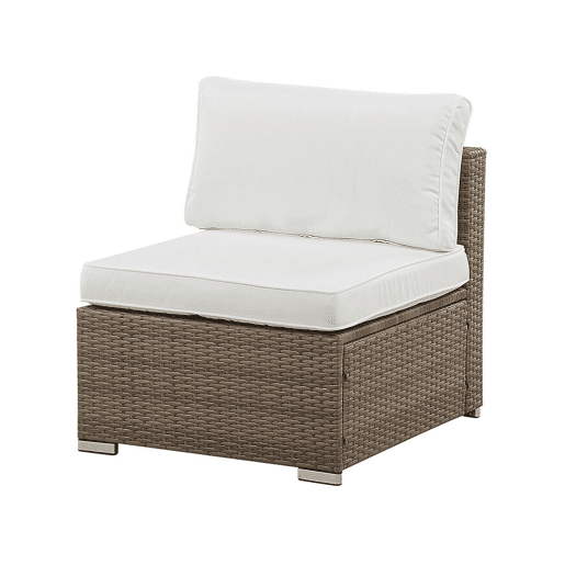 Conjunto de sofás de jardim de canto 6 lugares BELVEDERE Branco