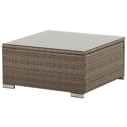 Conjunto de sofás de jardim de canto 6 lugares BELVEDERE Branco
