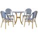Beliani Conjunto de comedor RIFREDDO Beliani Conjunto de comedor RIFREDDO Azul Marino