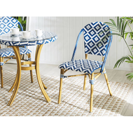 Conjunto de refeições de jardim 4 lugares RIFREDDO Azul