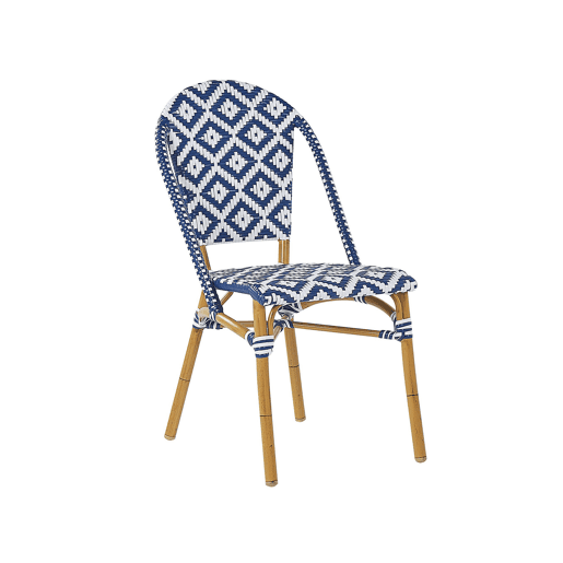 Conjunto de refeições de jardim 4 lugares RIFREDDO Azul