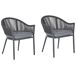 Beliani Silla de jardín MILETO Beliani Silla de jardín MILETO Gris Oscuro