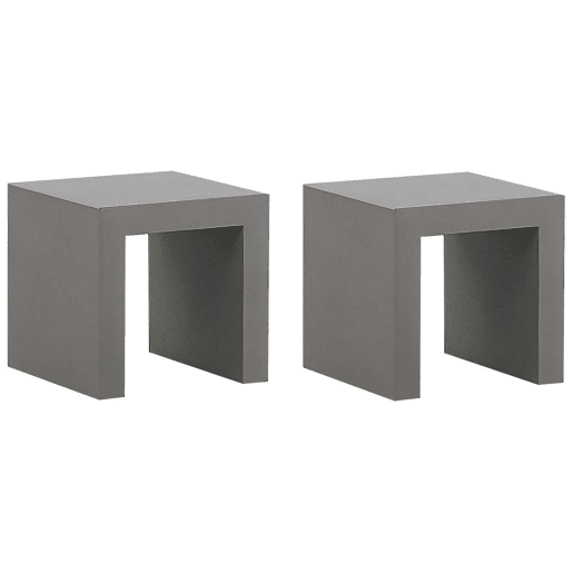 Conjunto de 2 cadeiras de jardim TARANTO Betão Cinzento