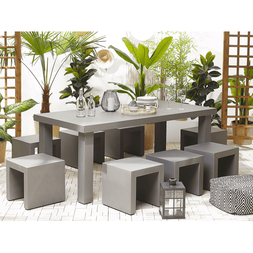 Conjunto de 2 cadeiras de jardim TARANTO Betão Cinzento