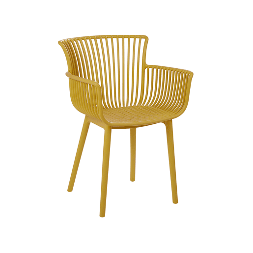 Conjunto de 4 cadeiras de jardim PESARO Amarelo