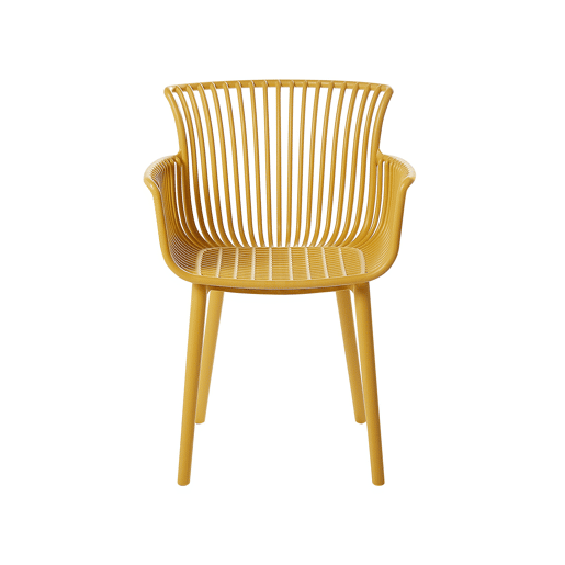 Conjunto de 4 cadeiras de jardim PESARO Amarelo