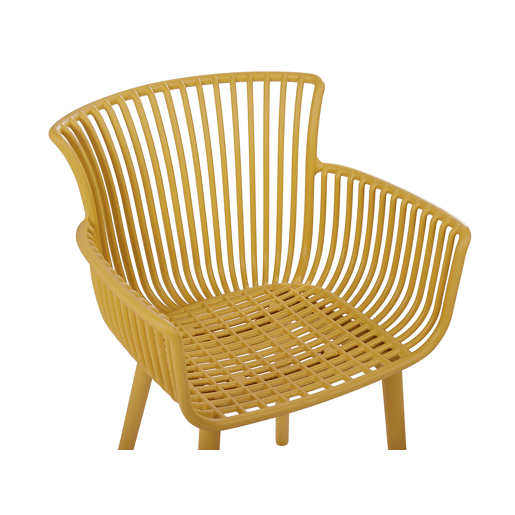 Conjunto de 4 cadeiras de jardim PESARO Amarelo
