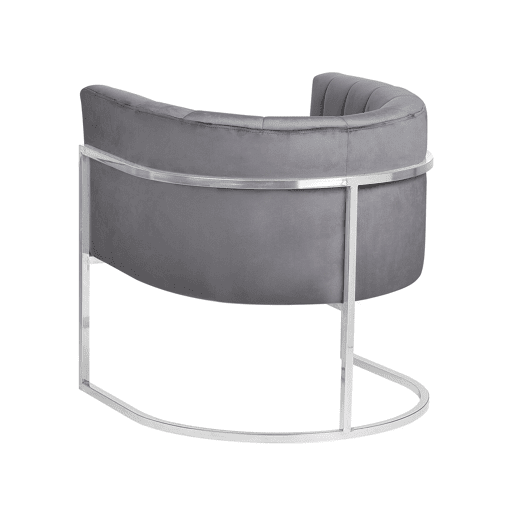 Poltrona LARVIK Veludo Cinzento Poltrona LARVIK Veludo Cinzento