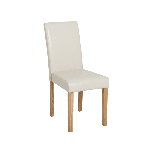 Conjunto de 2 cadeiras de jantar BROADWAY Pele sintética Creme