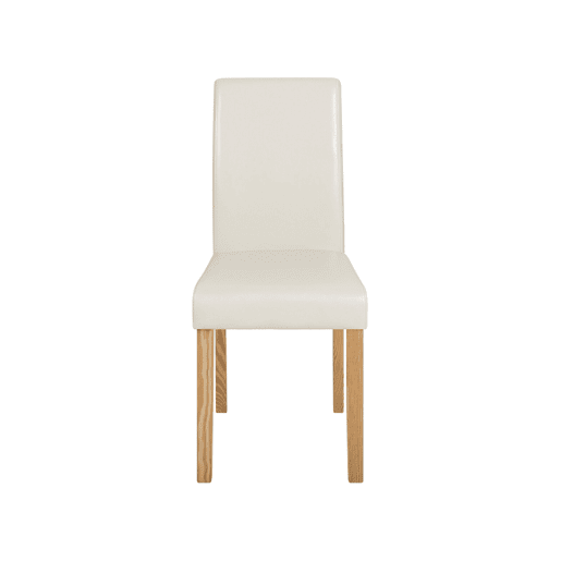Conjunto de 2 cadeiras de jantar BROADWAY Pele sintética Creme