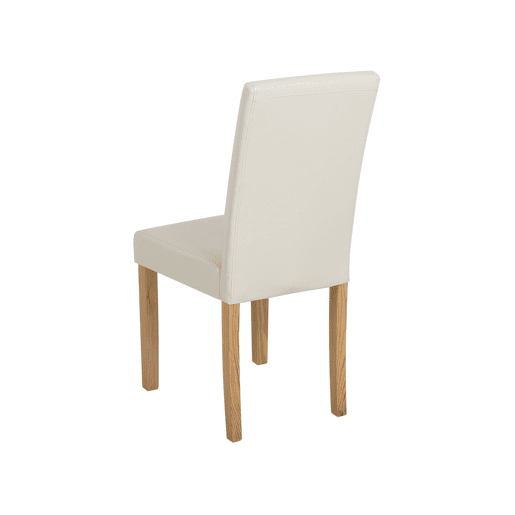 Conjunto de 2 cadeiras de jantar BROADWAY Pele sintética Creme
