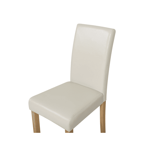 Conjunto de 2 cadeiras de jantar BROADWAY Pele sintética Creme