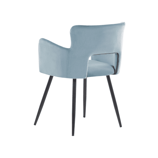 Conjunto de 2 cadeiras de jantar SANILAC Veludo Azul claro