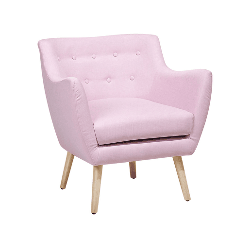 Poltrona DRAMMEN Tecido Rosa Poltrona DRAMMEN Tecido Rosa