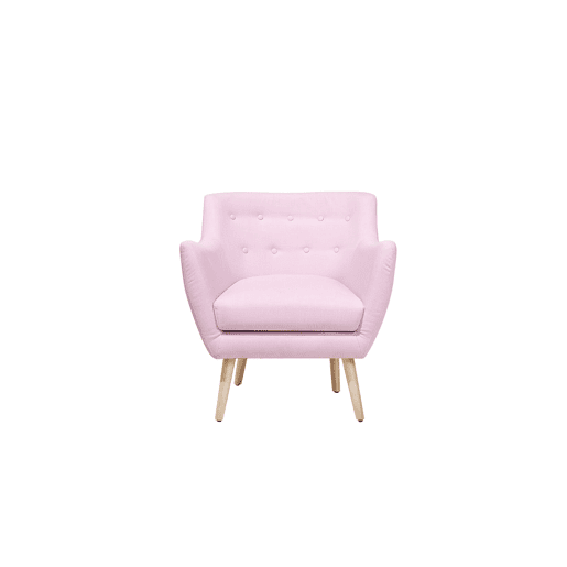 Poltrona DRAMMEN Tecido Rosa Poltrona DRAMMEN Tecido Rosa