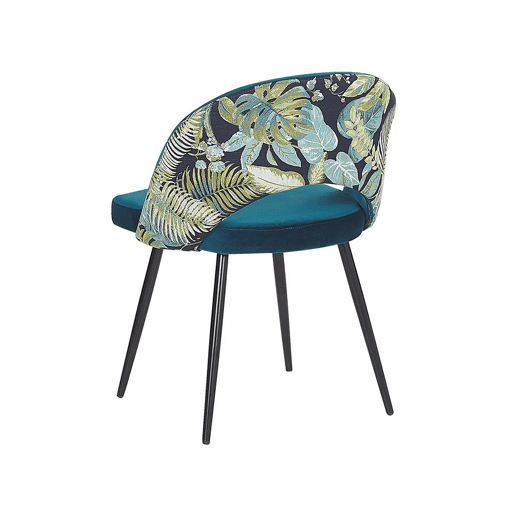 Conjunto de 2 cadeiras de jantar VIVIAN Veludo Azul turquesa