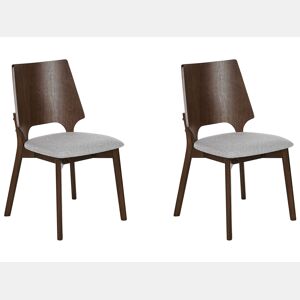 Conjunto de 2 cadeiras de jantar ABEE Castanho escuro