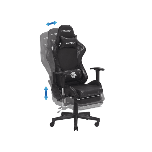 Cadeira gaming VICTORY Pele sintética Cinzento escuro