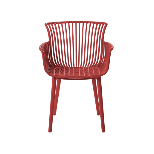 Conjunto de 4 cadeiras de jardim PESARO Vermelho