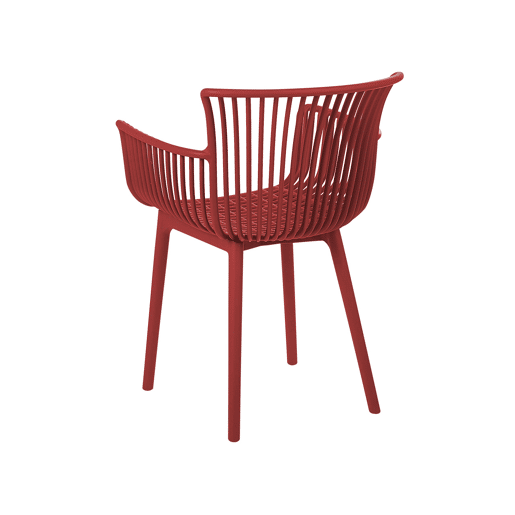 Conjunto de 4 cadeiras de jardim PESARO Vermelho
