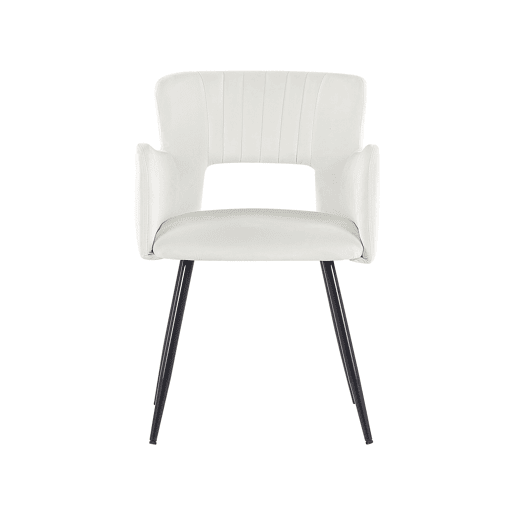 Conjunto de 2 cadeiras de jantar SANILAC Veludo Branco
