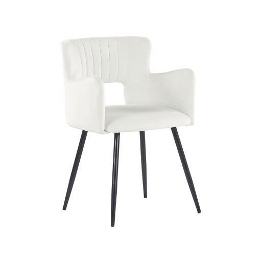 Conjunto de 2 cadeiras de jantar SANILAC Veludo Branco