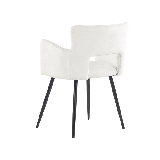 Conjunto de 2 cadeiras de jantar SANILAC Veludo Branco