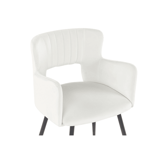 Conjunto de 2 cadeiras de jantar SANILAC Veludo Branco