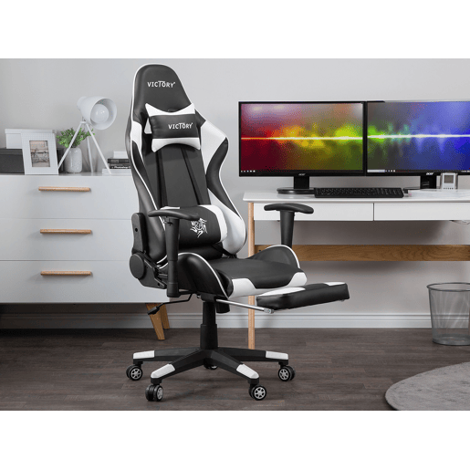 Cadeira gaming VICTORY Pele sintética Branco