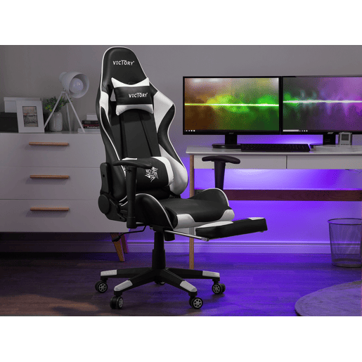 Cadeira gaming VICTORY Pele sintética Branco