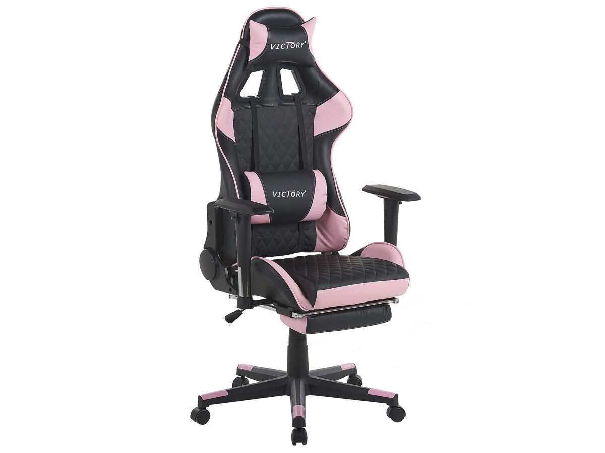 Beliani Silla de juego VICTORY Rosa