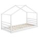 Cama para niños Vardø con somier y colchón - Forma de casa Cama para niños Vardø con somier y colchón - Forma de casa Blanco/ Beige
