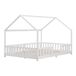 Cama para niños Sisimiut forma de casa 146x207 Cama para niños Sisimiut forma de casa 146x207 Blanco/ Beige