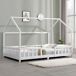 Cama para niños Sisimiut forma de casa 146x207 Cama para niños Sisimiut forma de casa 146x207 Blanco/ Beige
