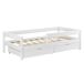 Cama para niños Reykholt con 2 cajones, somier y reja 98x206 Cama para niños Reykholt con 2 cajones, somier y reja 98x206 Blanco/ Beige