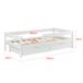 Cama para niños Reykholt con 2 cajones, somier y reja 98x206 Cama para niños Reykholt con 2 cajones, somier y reja 98x206 Blanco/ Beige